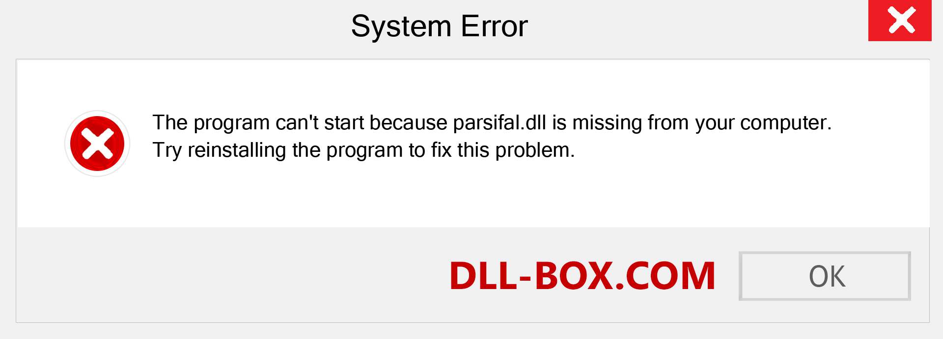 parsifal.dll file is missing?. Download for Windows 7, 8, 10 - Fix  parsifal dll Missing Error on Windows, photos, images